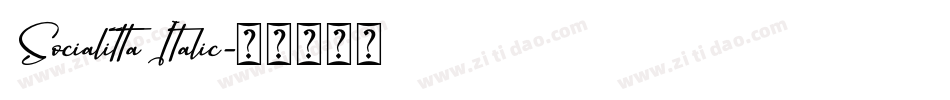 Socialitta Italic字体转换